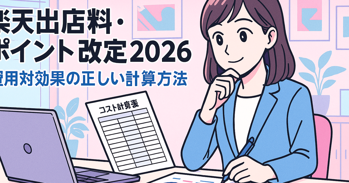 楽天出店料・ポイント改定2026——EC運営コストが変わった今、費用対効果を正しく計算し直す方法