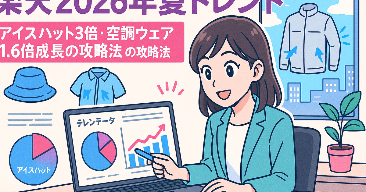 楽天2026年夏トレンド——アイスハット3倍・空調ウェア1.6倍、EC担当者が今すぐ仕掛ける5施策