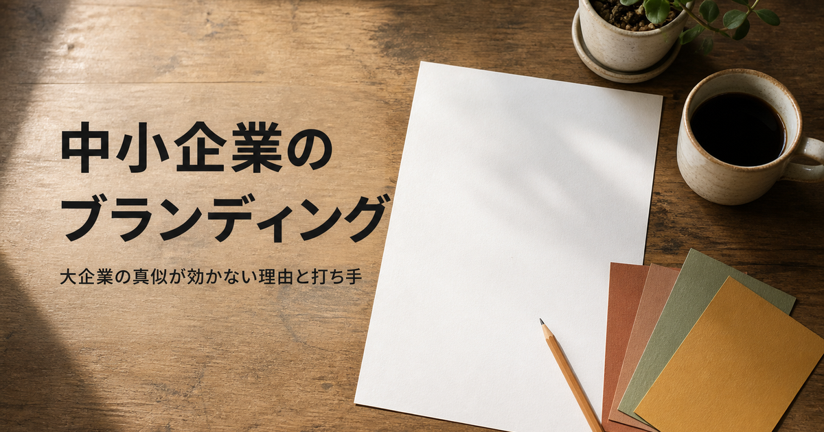 中小企業のブランディング｜大企業の真似が効かない理由と打ち手